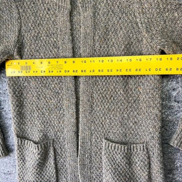 Cynthia Rowley Cardigan Sweater Womens S Brown Wool Mock Neck Open Front - Picture 5 of 7